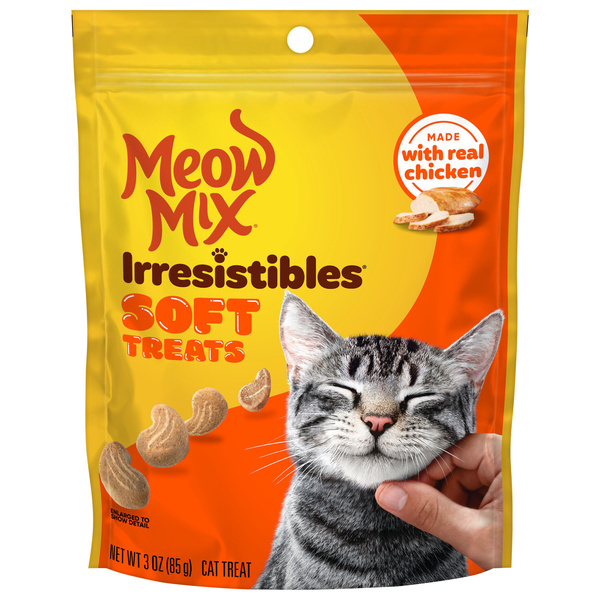 Meow Mix Irresistibles, Soft Cat Treats With White Meat Chicken, 3