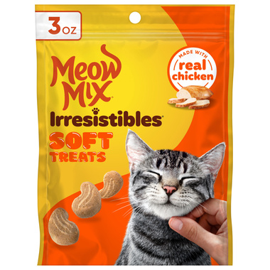 Meow Mix Irresistibles, Soft Cat Treats With White Meat Chicken, 3