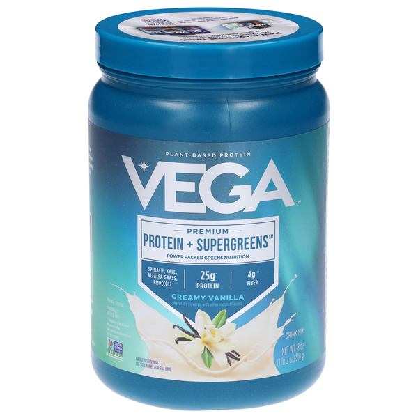 Vega Plant-Based Premium Creamy Vanilla Protein + Supergreens 18