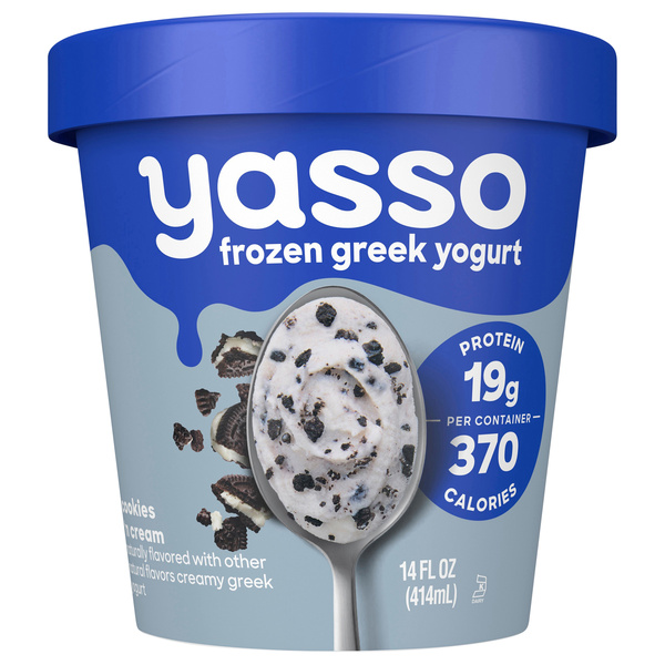 Yasso Frozen Greek Yogurt Cookies and Cream 14 fl oz | Hy-Vee