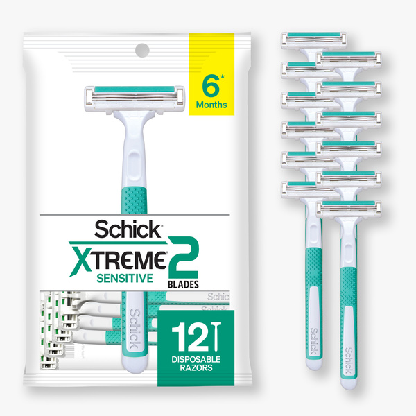 Schick Xtreme2 Twin Blade Disposable Razor 12CT | Hy-Vee Aisles