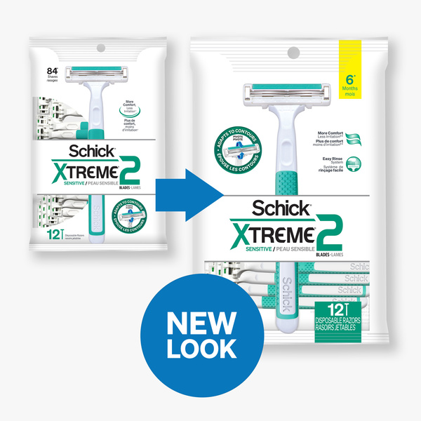 Schick Xtreme2 Twin Blade Disposable Razor 12CT | Hy-Vee Aisles