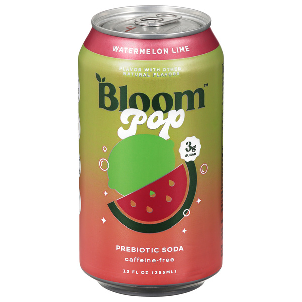 No.035★スイカ★ウォーターメロン★POPMAX★ Bloom Pop Watermelon Lime Prebiotic Soda | Hy-Vee Aisles Online