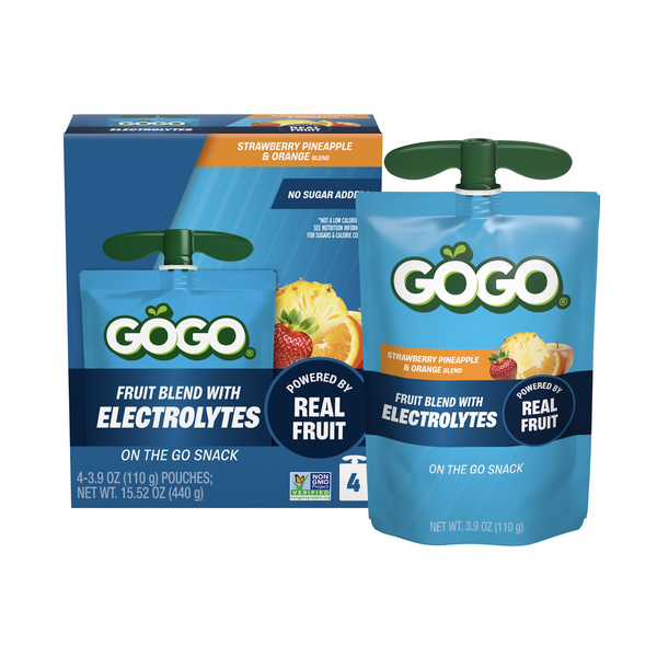 GOGO Electrolytes No Sugar Added Strawberry Pineapple & Orange