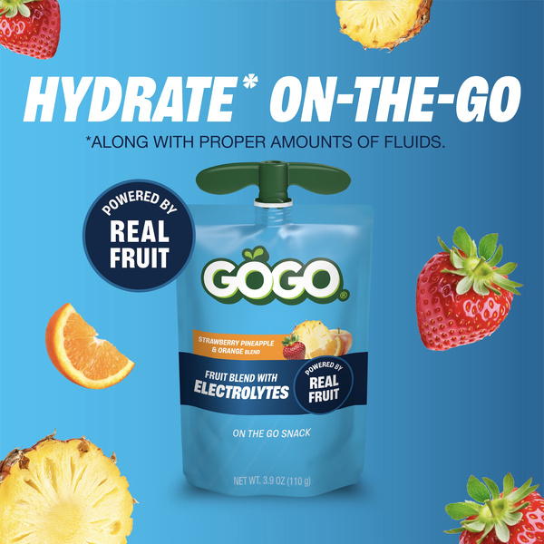 GOGO Electrolytes No Sugar Added Strawberry Pineapple & Orange