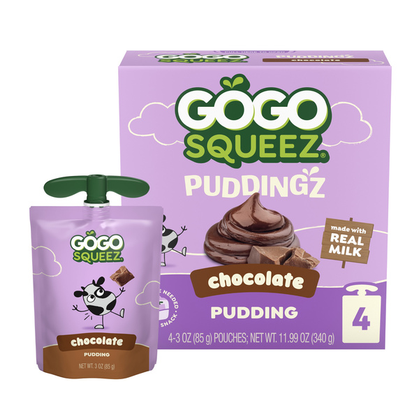 GOGOさん専用 GoGo squeeZ PuddingZ On-the-Go Chocolate Pudding Snack Pouches