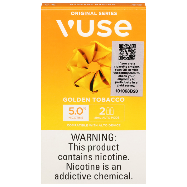 cigarette ml Vuse Original Series 5.0% Nicotine Golden Tobacco Alto Pods 2 - 1.8 ml Each