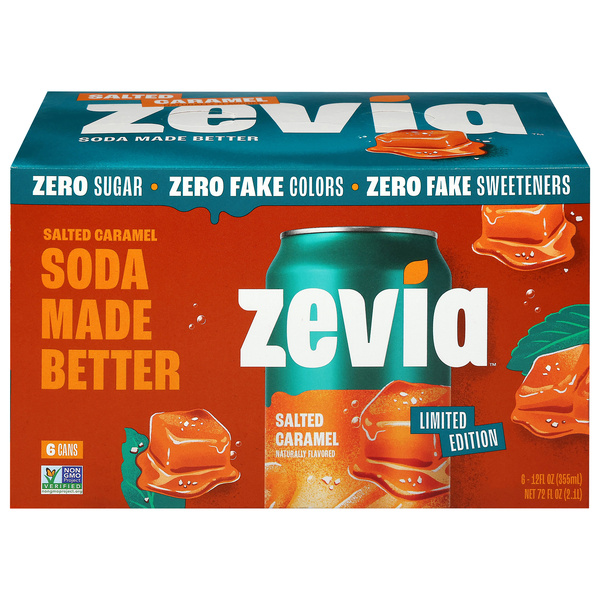 Zevia Zero Sugar Salted Caramel Soda, 6Pk | Hy-Vee Aisles Online