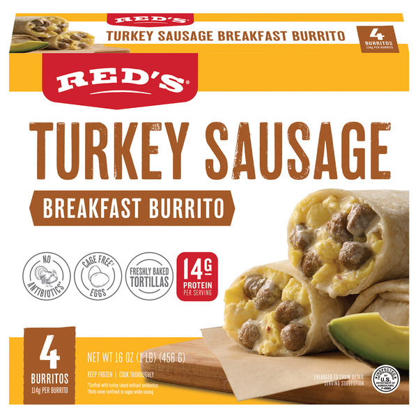 Red's Turkey Sausage Frozen Breakfast Burrito | Hy-Vee Aisles