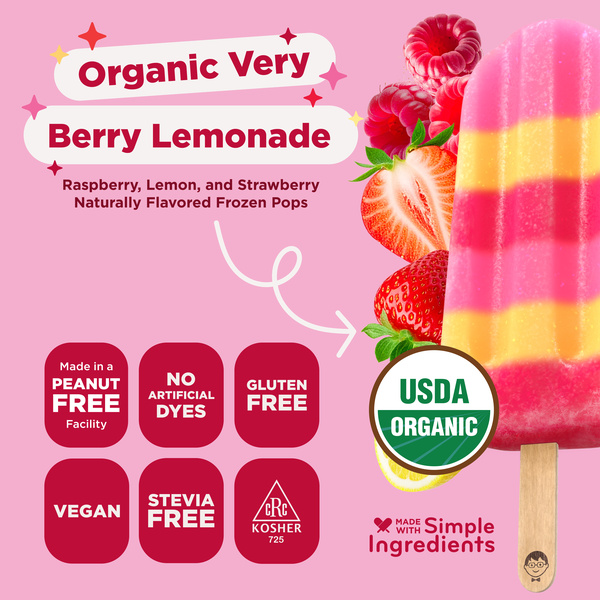 JonnyPops Organic Very Berry Lemonade Frozen Pops 8Ct | Hy-Vee