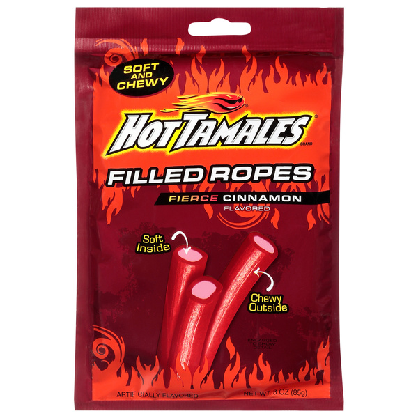 Hot Tamales Fierce Cinnamon Filled Ropes 3 oz | Hy-Vee Aisles