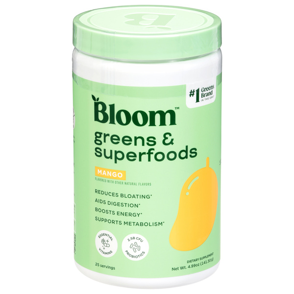 Bloom Mango Greens & Superfoods 4.99 oz | Hy-Vee Aisles Online