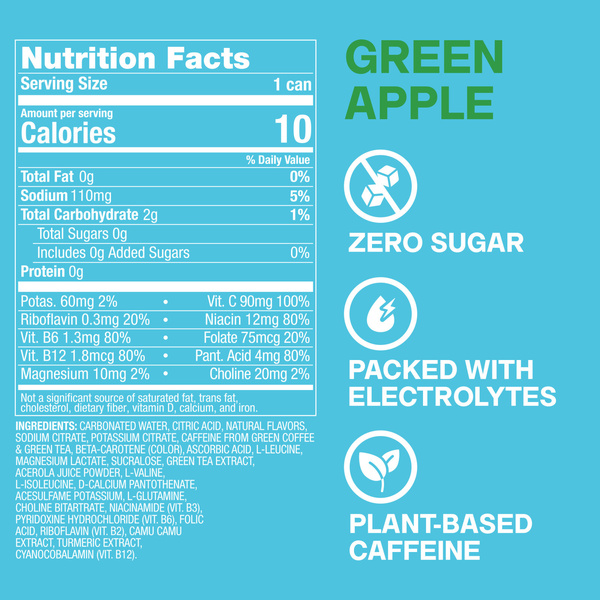 Zoa Green Apple Zero Sugar | Hy-Vee Aisles Online Grocery Shopping