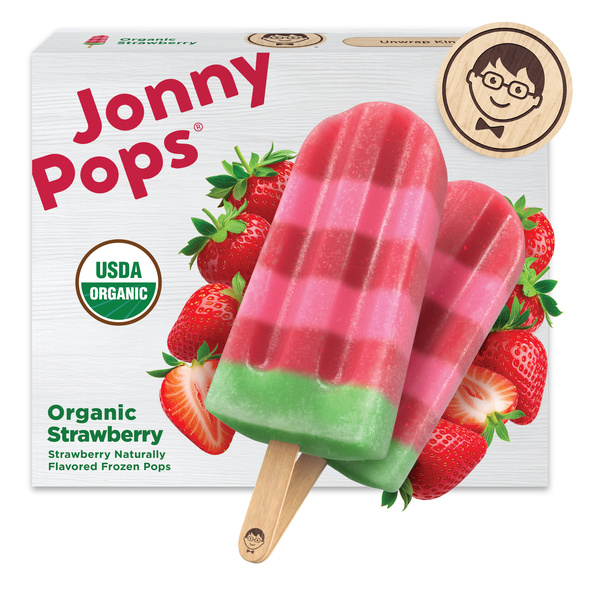 JonnyPops Organic Strawberry Frozen Pops 8pk | Hy-Vee Aisles