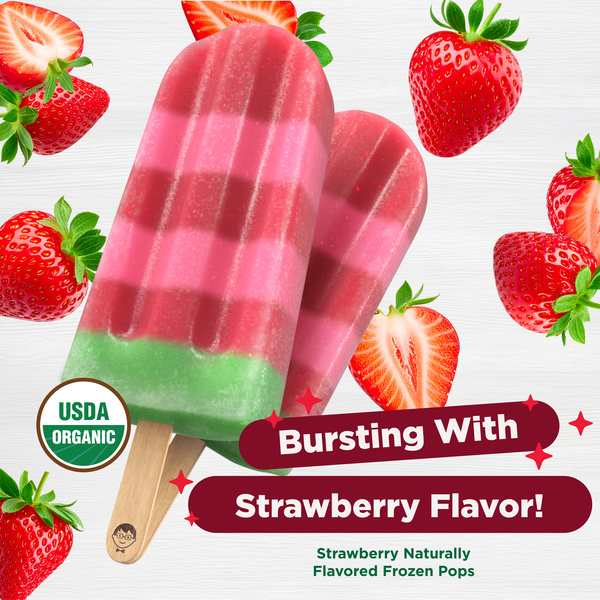 JonnyPops Organic Strawberry Frozen Pops 8pk | Hy-Vee Aisles