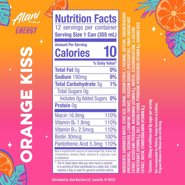 Alani Nu Orange Kiss Sugar Free Energy Drink Can | Hy-Vee Aisles