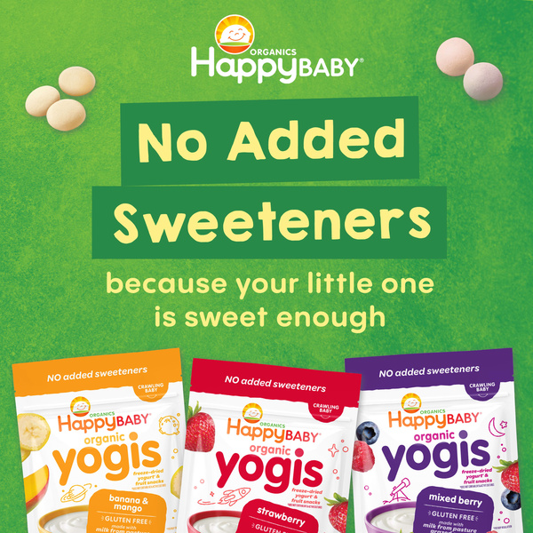 Happy Baby Organic Yogis Freeze-Dried Yogurt & Fruit Snacks Mixed