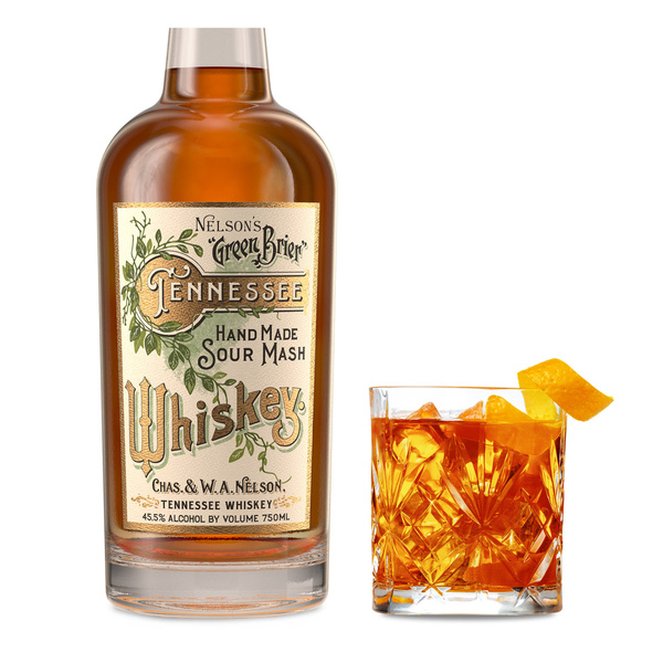 Nelson's Green Brier Tennessee Whiskey Hand Made Sour Mash Whiskey