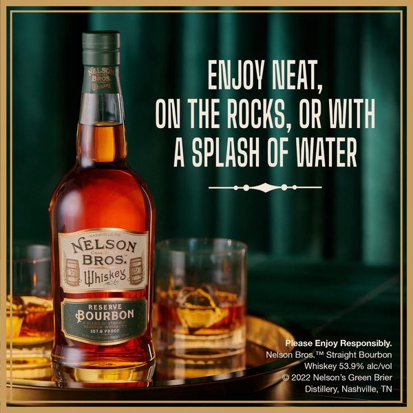 Nelson Brothers Reserve Bourbon Whiskey, 750ml Bottle, 107.8 Proof