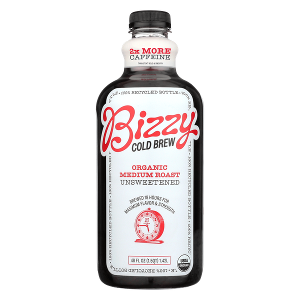 Bizzy Ready-to-Drink 48 oz. Cold Brew Coffee - Organic Medium