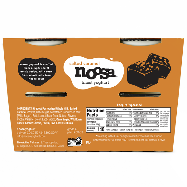 Noosa Salted Caramel Multipack Yoghurt 4 pack, 16 oz | Hy-Vee