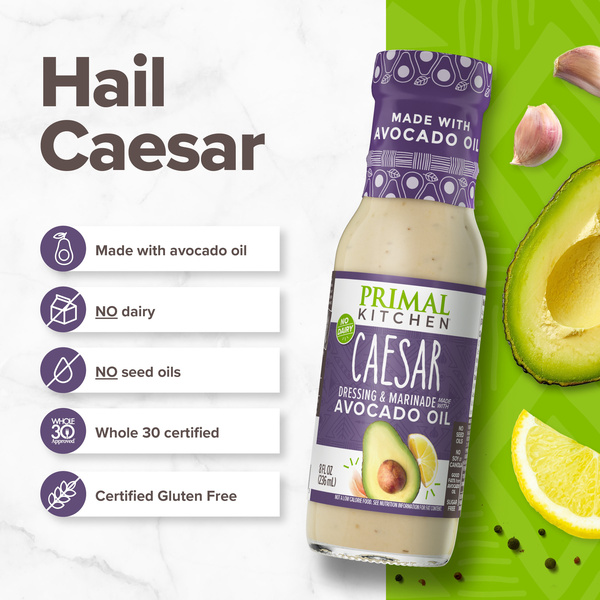 primal kitchen caesar dressing Primal Kitchen Avocado Oil Dressing & Marinade, 8 fl oz. Caesar
