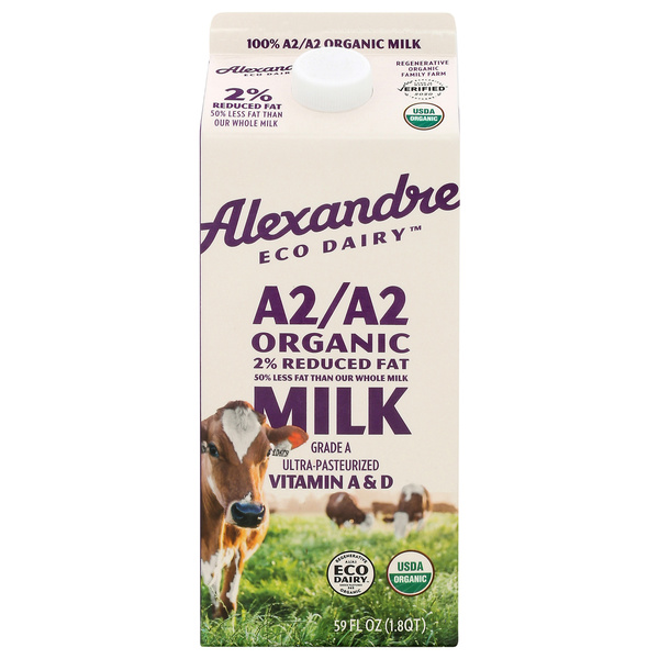 Alexandre Eco Dairy A2/A2 Organic 2% Reduced Fat Milk | Hy-Vee