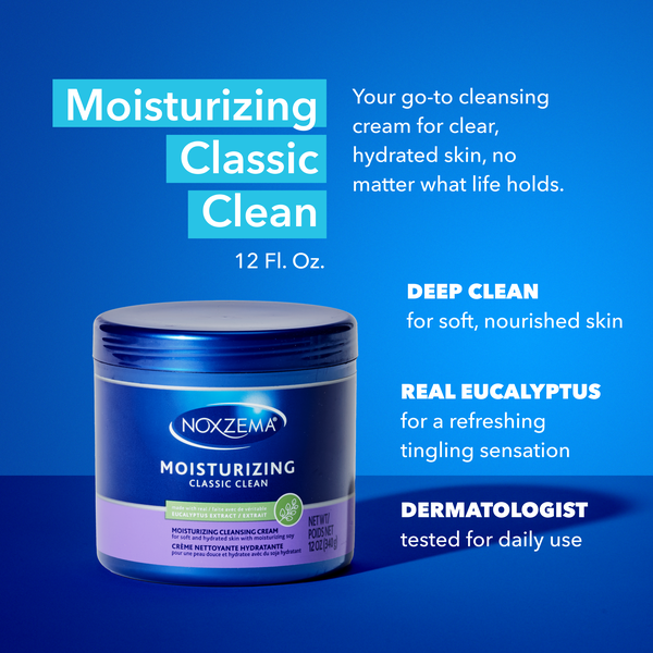 Noxzema Moisturizing Cleansing Cream, Hydrating Face Wash Removes