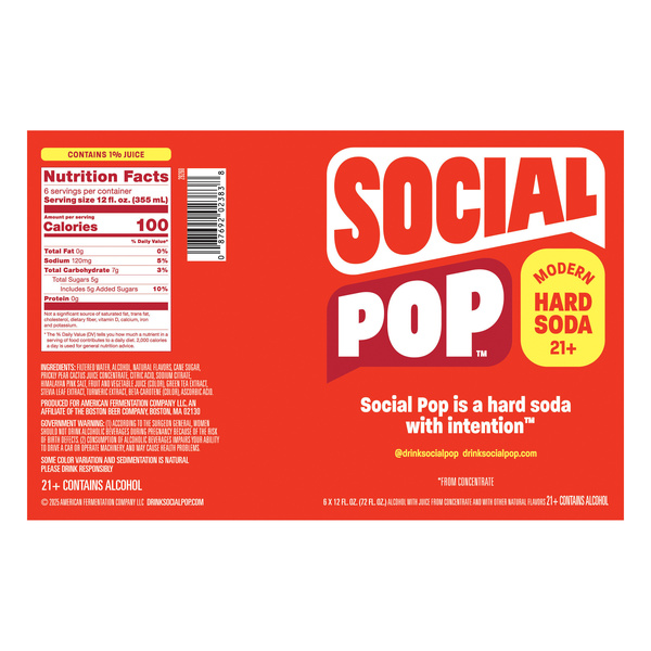 Social Pop Orange Cream Hard Soda, 6Pk | Hy-Vee Aisles Online
