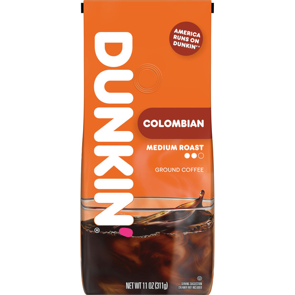 Dunkin' Colombian Medium Roast Ground Coffee, 11 Oz. Bag | Hy-Vee