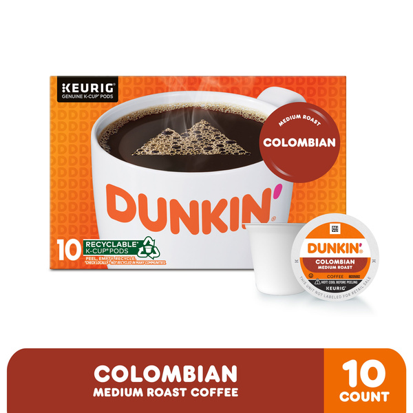 Dunkin Donuts 100% Colombian Medium Roast K-cup Pods 10 Pack | Hy