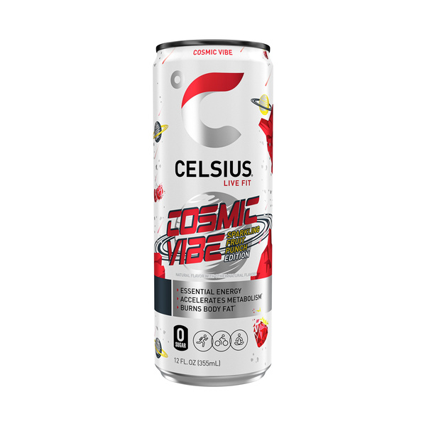CELSIUS Sparkling Cosmic Vibe, Functional Energy Drink 12 Fl Oz