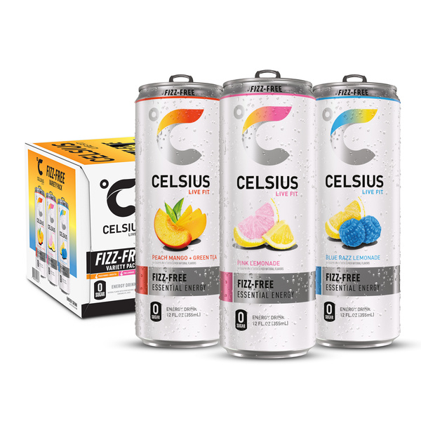 CELSIUS Fizz Free Variety Pack, Functional Energy Drink 12 Fl Oz