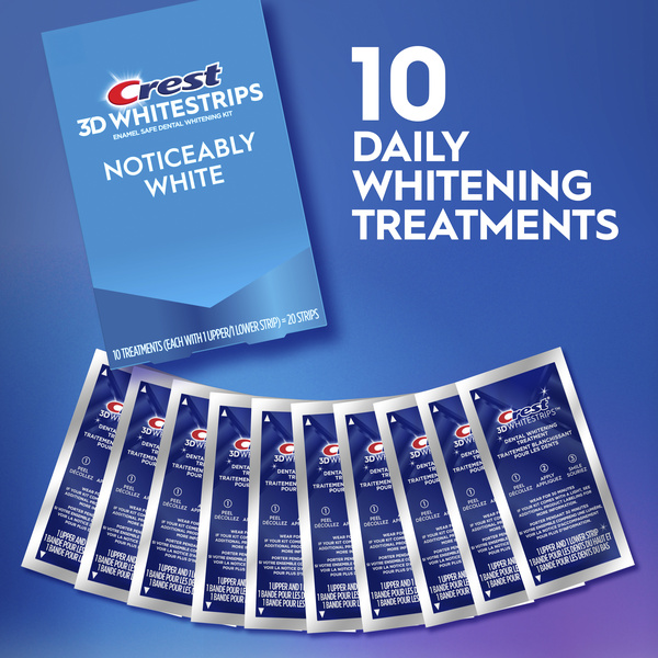 Crest 3DWhitestrips Noticeably White At-home Teeth Whitening Kit