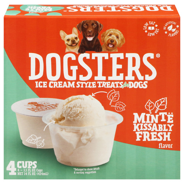 Dogsters Ice Cream Style Minte Kissably Fresh Flavor Dog Treats 4