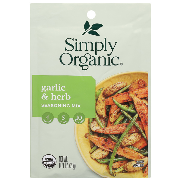 Simply Organic Garlic & Herb Seasoning Mix 0.71 oz | Hy-Vee Aisles