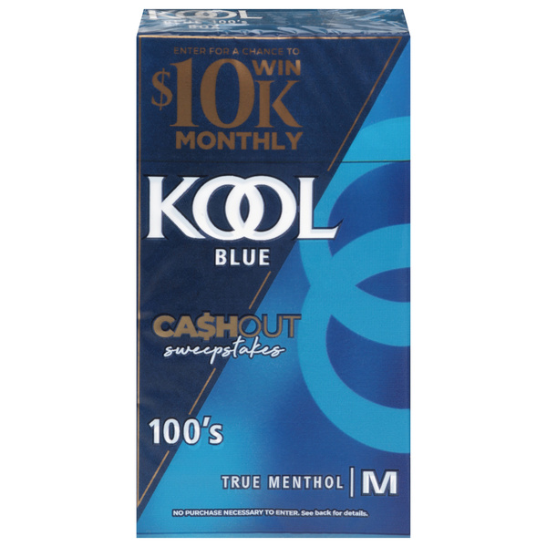 cool blue cigarettes Kool Cigarettes, Box, 100's Kool Blue Cigarettes, 100's, True