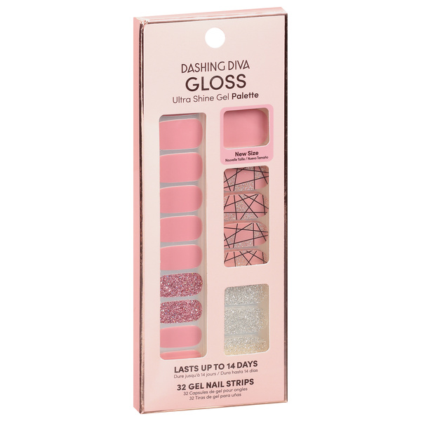 Dashing Diva Gloss Gel Nail Strips Palette, Rose Sparkle | Hy-Vee