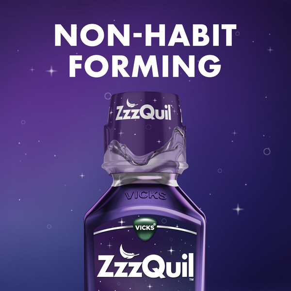 Vicks ZzzQuil Nighttime Sleep Aid Liquid, Warming Berry Flavor