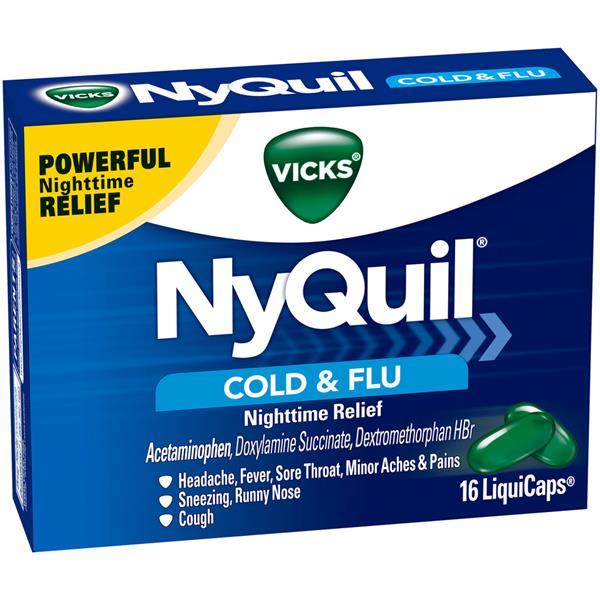Vicks NyQuil Cold & Flu Nighttime Relief LiquiCaps | Hy-Vee Aisles