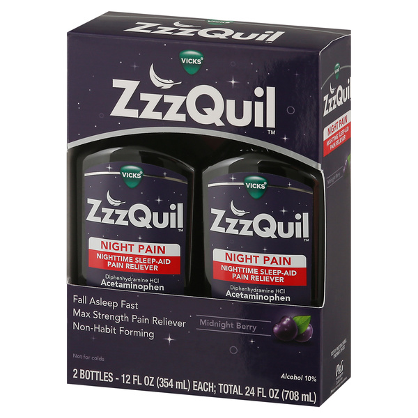 Vicks ZzzQuil Night Pain Nighttime Sleep Aid Pain Reliever