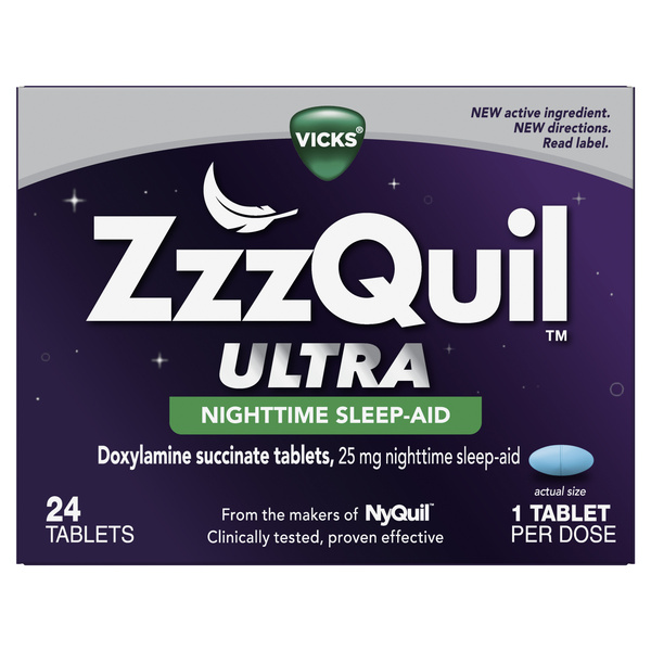 Vicks Zzzquil Ultra Nighttime Sleep-Aid, 25 Mg, Tablets | Hy-Vee