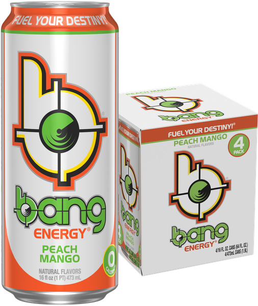 Bang Energy Peach Mango 4Pk | Hy-Vee Aisles Online Grocery Shopping