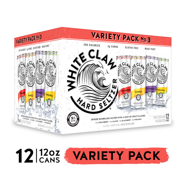 White Claw Hard Seltzer, Variety Pack #3 12Pk | Hy-Vee Aisles