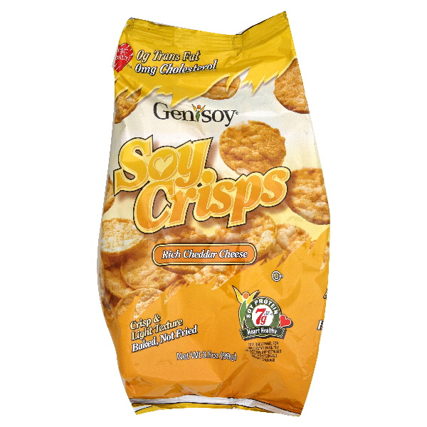 Genisoy Rich Cheddar Cheese Soy Crisps | Hy-Vee Aisles Online