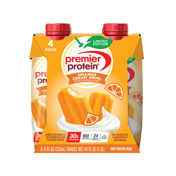Premier Protein Orange Cream Swirl, 4 Pack | Hy-Vee Aisles Online