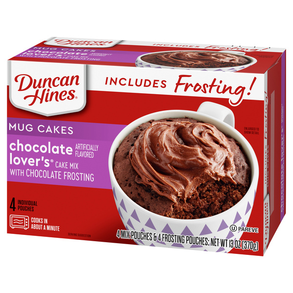 Duncan Hines Mug Cakes Chocolate Lover's Cake Mix with Chocolate