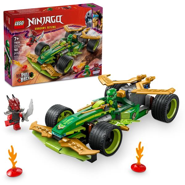 LEGO NINJAGO Lloyd's Pull-Back Race Car Building Toy 71828, 181
