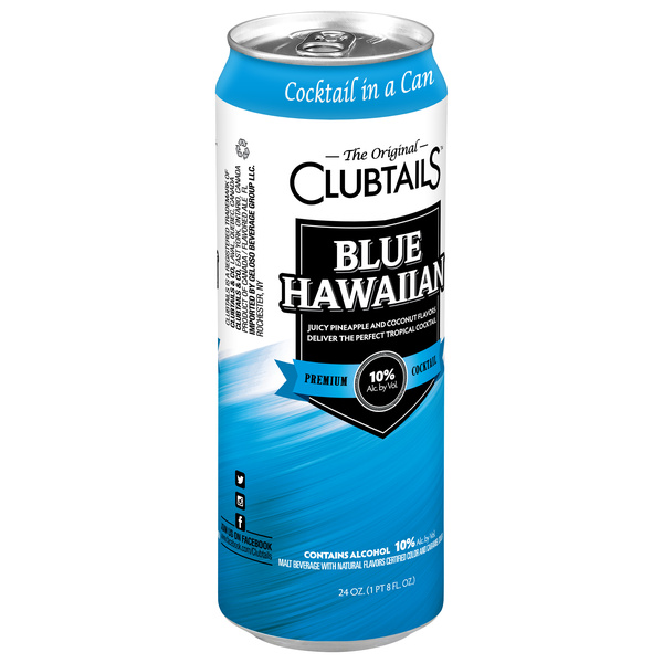 Clubtails Premium Blue Hawaiian Cocktail 24 oz | Hy-Vee Aisles