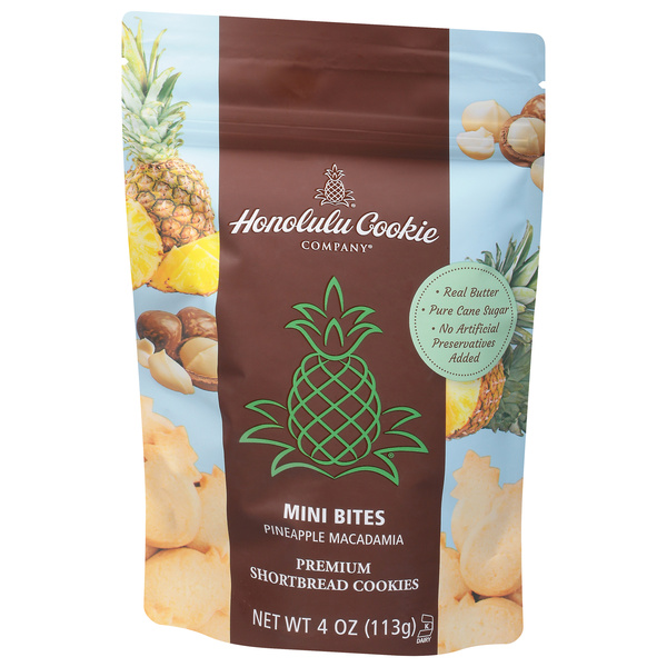 Honolulu Cookie Company Shortbread Cookies, Premium, Pineapple